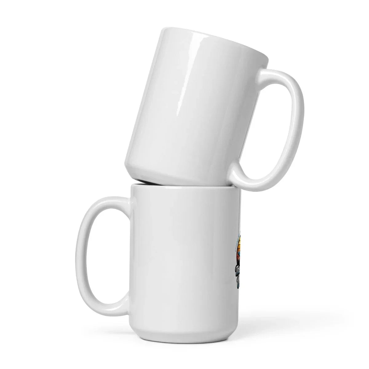 White glossy mug - The Flying Ortho