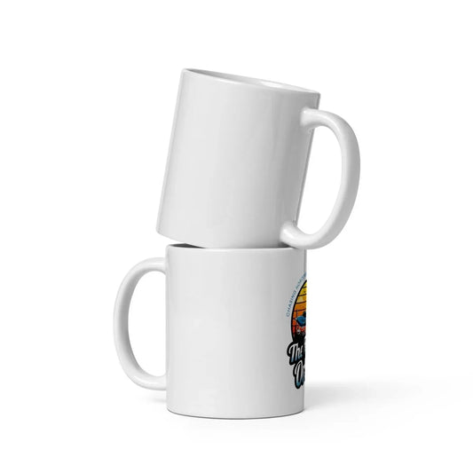 White glossy mug - The Flying Ortho