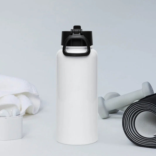 Stainless steel water bottle with a straw lid - The Flying Ortho